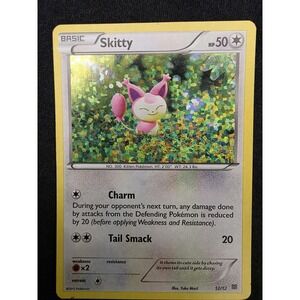Skitty Pokemon Card 12/12 Basic Holo‎ Rare